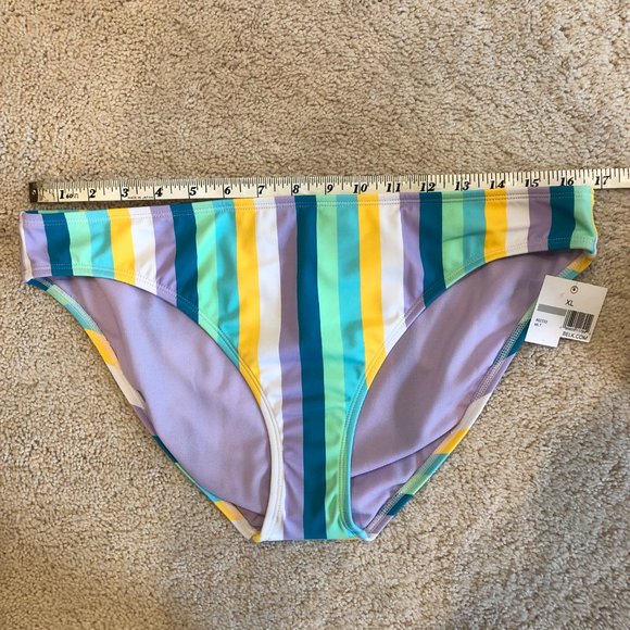 CABANA BY CROWN & IVY MULTI-COLOR FULL COVERAGE BIKINI BOTTOMS SIZE XLARGE - Picture 8 of 9